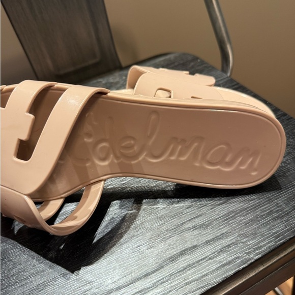 Sam Edelman Bay Jelly Double E Signature Logo Slide Sandals Rose Dust Sz 10 - Picture 2 of 10